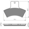 Plaquettes de frein Quadzilla QS 320 E Arrière Nc - EBC FA270 - Raven 100-179