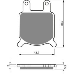 Plaquettes de frein Gilera TG 125  Avant Nc - EBC FA76 - Raven 100-184