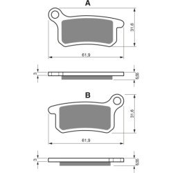 Plaquettes de frein Ktm SX 105  Avant ou Arrière 47013090100 - EBC FA357 - Raven 100-185