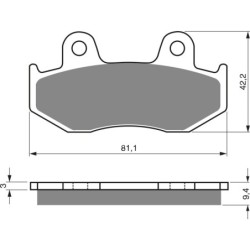 Plaquettes de frein Honda CR 250 R  Avant 06455-GCC-B51 - EBC FA323 - Raven 100-188
