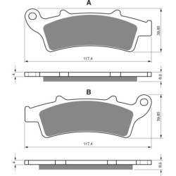 Plaquettes de frein Aprilia Scarabeo 300 S Avant Nc - EBC FA324 - Raven 100-193