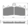 Plaquettes de frein Bmw R 850 R  Av Ga ou Av Dr 34117658386 - EBC FA294HH - Raven 100-194