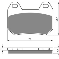 Plaquettes de frein Bmw K 1200 LT 99 04 Arrière 34217680375 - EBC FA304 - Raven 100-195