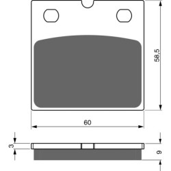 Plaquettes de frein Bmw R 65 RT SF Simple disque  Avant 34112310601 - EBC FA77 - Raven 100-197