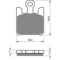 Plaquettes de frein Suzuki GSX-R 1000  Av Ga ou Dr 59100-18851 - EBC FA369/4HH - Raven 100-200