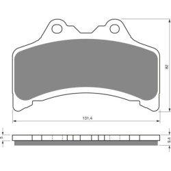 Plaquettes de frein Yamaha GTS 1000  Avant 4BH-W0045-01 - EBC FA191 - Raven 100-204
