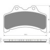 Plaquettes de frein Yamaha GTS 1000  Avant 4BH-W0045-01 - EBC FA191 - Raven 100-204