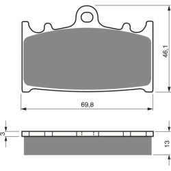 Plaquettes de frein Suzuki VL 1500 Boulevard C90  Arrière 69100-10850 - EBC FA366 - Raven 100-206