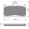 Plaquettes de frein Yamaha TZ 250  Av Ga ou Av Dr 5KE-W0045-00 - EBC FA347 - Raven 100-207