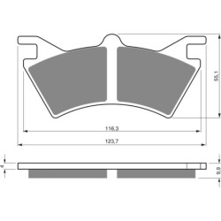 Plaquettes de frein Polaris Sportsman 500 6X6 Arrière 2201685 - EBC FA313R - Raven 100-208