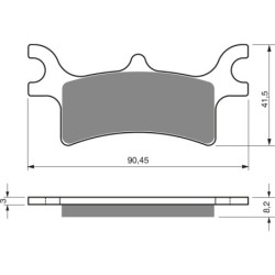 Plaquettes de frein Polaris PRO 500 4x4 6x6  series 10 Arrière 1910683 - EBC FA314R - Raven 100-209