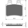 Plaquettes de frein Peugeot Satelis 125 Blacksat  Avant Nc - EBC FA350 - Raven 100-211