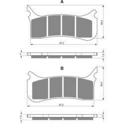 Plaquettes de frein Ktm SMR 525  Avant 80013030100 - EBC MXS 406 - Raven 100-212