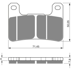 Plaquettes de frein Kawasaki ZR 1000  Av Ga ou Av Dr 43082-0091 - EBC FA379 - Raven 100-213