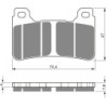 Plaquettes de frein Honda CBR 1000 RR  Av Ga ou Av Dr 06455-MJM-D31 - EBC FA390 - Raven 100-214