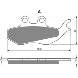 Plaquettes de frein Italjet Jupiter 250  Arrière Nc - EBC FA374 - Raven 100-215