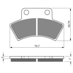 Plaquettes de frein Apache Tomahawk 50 MINI Arrière Nc - EBC FA232 - Raven 100-216