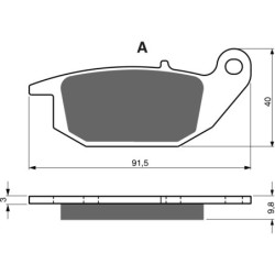 Plaquettes de frein Honda CBR 150 R  Arrière 06435-KPC-643 - EBC FA343 - Raven 100-221