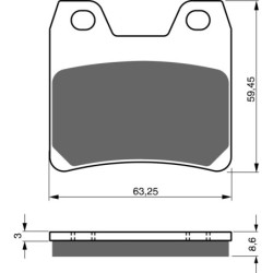 Plaquettes de frein Yamaha XT 125R  Avant 5LV-W0046-50 - EBC FA348 - Raven 100-222