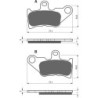 Plaquettes de frein Yamaha Jog 50 CV ZR Avant 5KN-W0045-00 - EBC FA336 - Raven 100-224