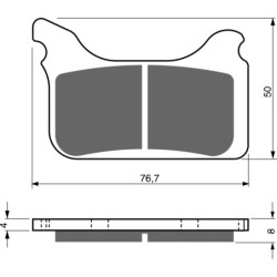 Plaquettes de frein Ktm SMR 560  Avant 58613030100 - EBC MXS 405 - Raven 100-231