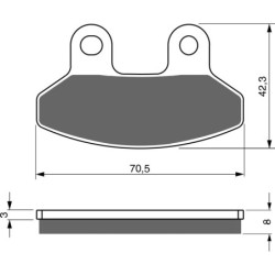 Plaquettes de frein Sym RS21 50  Avant 45105-HA3A-000 - EBC FA306 - Raven 100-234