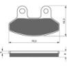 Plaquettes de frein Sym RS21 50  Avant 45105-HA3A-000 - EBC FA306 - Raven 100-234