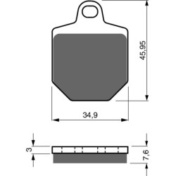 Plaquettes de frein Ktm SMR 450  Avant 81213030000 - EBC FA433/4HH - Raven 100-238