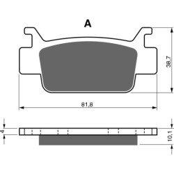 Plaquettes de frein Honda TRX 680 Rincon  Av Ga ou Av Dr 06451-HP0-A01  - EBC FA410 - Raven 100-240