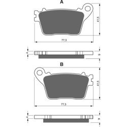 Plaquettes de frein Honda CBR 1000 SP  Arrière 06435-MFG-D02 - EBC FA436 - Raven 100-242