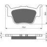 Plaquettes de frein Honda TRX 650 Rincon  Arrière 06435-MEL-D22 D23 - EBC FA436 - Raven 100-243