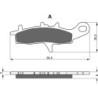 Plaquettes de frein Kawasaki KVF 650 Prairie  Avant Gauche 43082-1255 - EBC FA342 - Raven 100-245