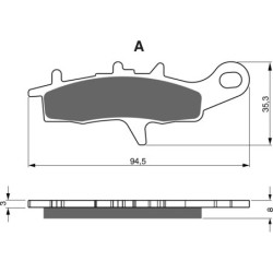 Plaquettes de frein Kawasaki KVF 700 Prairie  Avant Gauche 43082-0077 - EBC FA342 - Raven 100-245