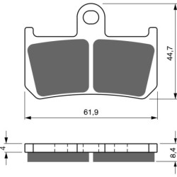 Plaquettes de frein Yamaha MT-01 1670  Av Ga ou Av Dr 4C8-W0045-00 - EBC FA442/4HH - Raven 100-246