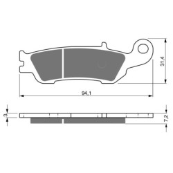 Plaquettes de frein Yamaha YZ 125  Avant B29-25805-01 - EBC FA450 TT - Raven 100-248