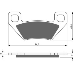 Plaquettes de frein Arctic-cat Prowler 550 LDT EFI Ar, Av Ga ou Av Dr 0502-604 - EBC FA395 - Raven 100-254