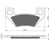 Plaquettes de frein Arctic-cat Prowler 550 LDT EFI Av Ga ou Dr 0502-604 - EBC FA395 - Raven 100-254