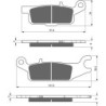 Plaquettes de frein Yamaha Grizzly 550  Arrière Gauche B4-W0046-00-00 - EBC FA445 TT - Raven 100-255