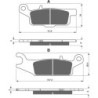 Plaquettes de frein Yamaha YFM Grizzly 550  Arrière Droit 3B4-W0045-10-00 - EBC FA446 TT - Raven 100-256