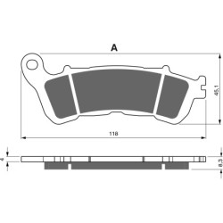 Plaquettes de frein Honda CBF 1000 avec ABS Av Ga ou Dr 06455-MCW-H01 - EBC FA388 HH - Raven 100-257