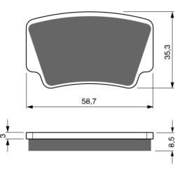 Plaquettes de frein Ktm 525 XC  Arrière 83013090300 - EBC FA463R - Raven 100-260