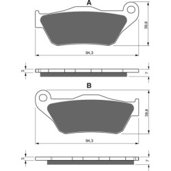 Plaquettes de frein Yamaha X-City 250  Avant 1B9-W0045-00 - EBC SFA430 - Raven 100-262