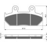 Plaquettes de frein Suzuki Burgman 400 AN  Arrière 69100-10860 - EBC SFA412 - Raven 100-265