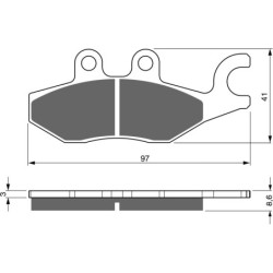 Plaquettes de frein Piaggio Medley 125 S Arrière 668021 - EBC SFA418 - Raven 100-266