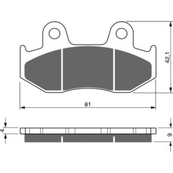 Plaquettes de frein Suzuki Burgman 400 AN  Arrière 69100-14860 - EBC FA411 - Raven 100-267