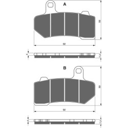 Plaquettes de frein Harley-davidson Touring Electra Glide Classic FLHTC Arrière 42850-06 - EBC FA409HH - Raven 100-271
