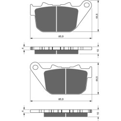 Plaquettes de frein Harley-davidson Sportster XL 1200 XL1200L Arrière 42836-04A - EBC FA387 - Raven 100-274