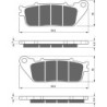 Plaquettes de frein Honda VFR 800 Interceptor  Arrière 06435-MGY-641 - EBC FA488HH - Raven 100-277