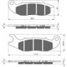 Plaquettes de frein Honda CRF 250 RL  Avant 06431-MA3-405 - EBC FA465 - Raven 100-278