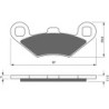 Plaquettes de frein Peugeot Metropolis 400 T T-RS blue line Ar, Av Ga ou Av Dr Nc - EBC SFA650 - Raven 100-280